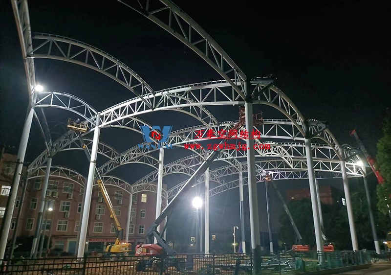 國網(wǎng)江西省電力有限公司培訓(xùn)中心實訓(xùn)基地改造膜結(jié)構(gòu)項目最新施工進度