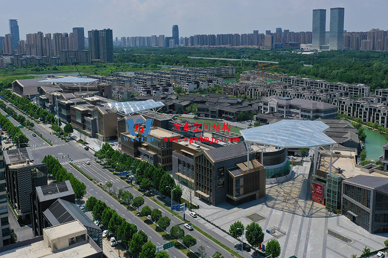 文一塘溪津門天幕鋼結(jié)構及ETFE膜結(jié)構氣枕膜項目