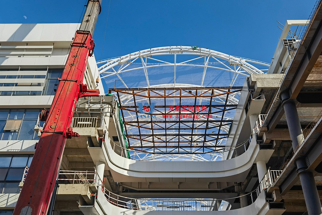 工程進(jìn)度全速推進(jìn),PTFE膜材張拉在即! 工程進(jìn)度全速推進(jìn),PTFE膜材張拉在即!