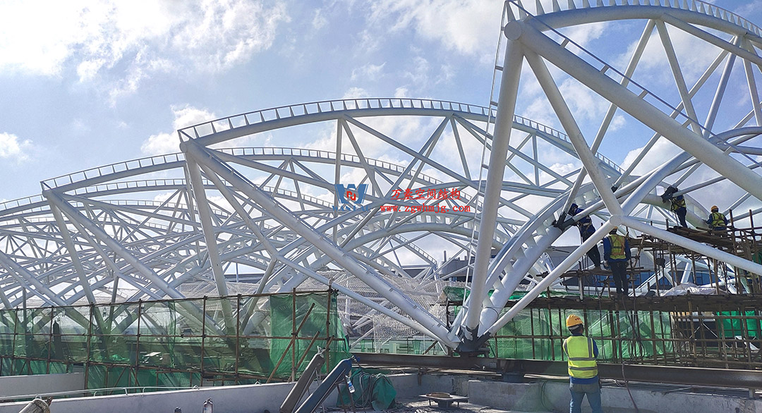 工程進(jìn)度全速推進(jìn),PTFE膜材張拉在即! 工程進(jìn)度全速推進(jìn),PTFE膜材張拉在即!