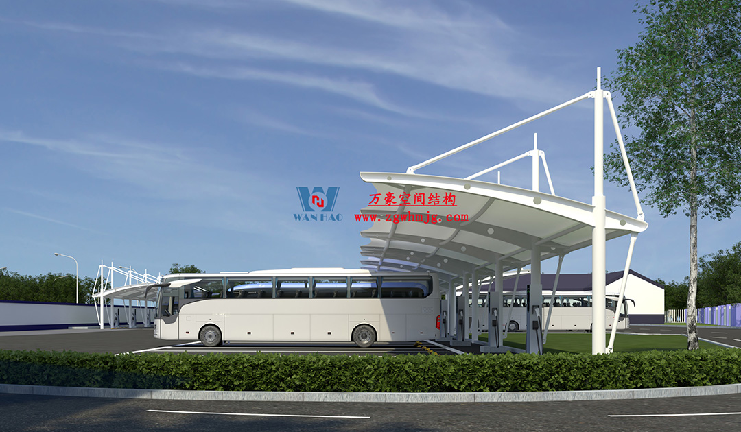 隨處可見的遮陽擋雨守護衛(wèi)士-膜結(jié)構(gòu)車棚