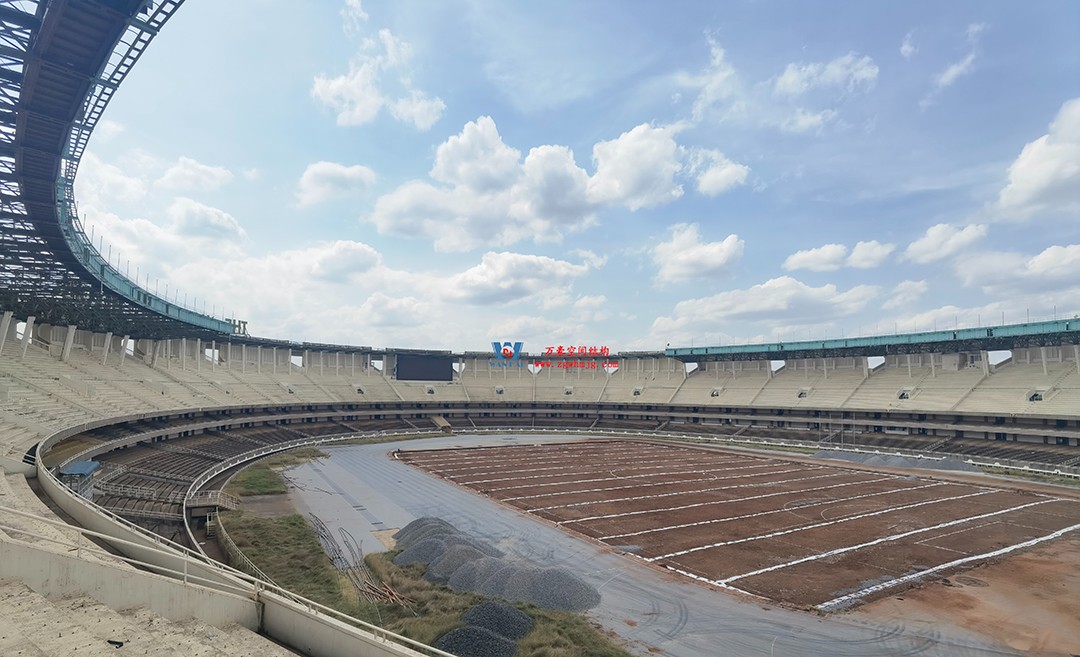 肯尼亞(非洲杯)足球體育場PTFE鋼膜結構屋面火熱施工中 肯尼亞(非洲杯)足球體育場PTFE鋼膜結構屋面火熱施工中