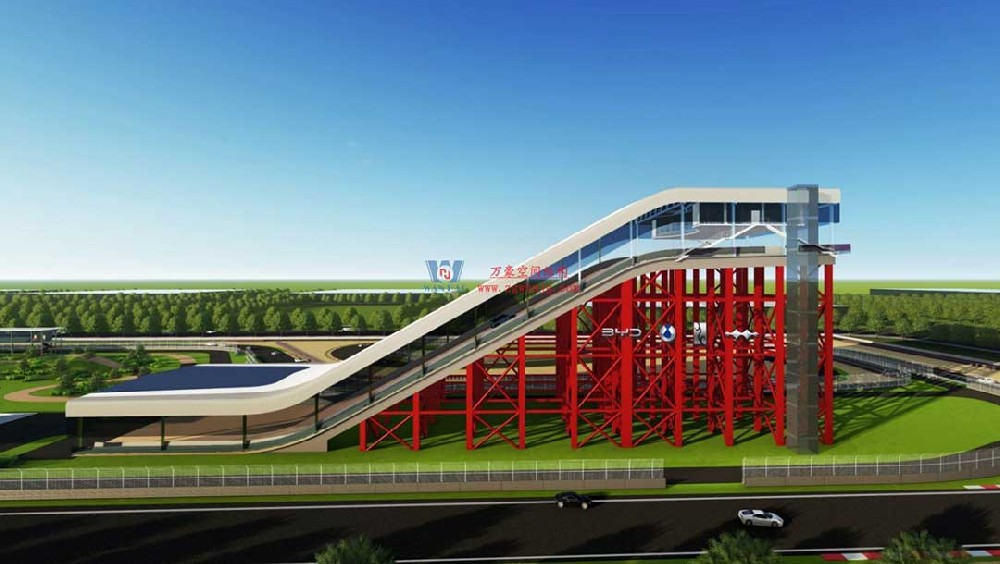 比亞迪賽車場(chǎng)驚現(xiàn)“風(fēng)之翼”！又一座PTFE膜結(jié)構(gòu)干拔沙坡頂棚拔地而起